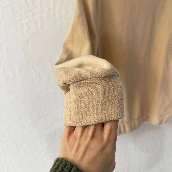 Dudley Stephens Tan Baldwin Mock Neck Terry Cloth Style Sweater XS - Picture 12 of 12